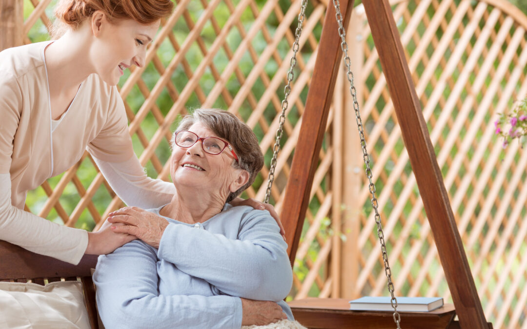 Home health care vs home care Sammamish WA nurse and caregiver supporting senior at home